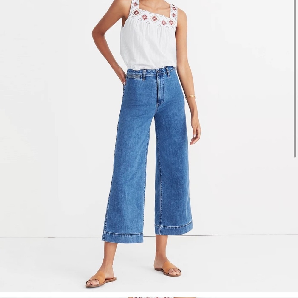 Madewell emmett high rise wide leg jeans in Rosalie wash